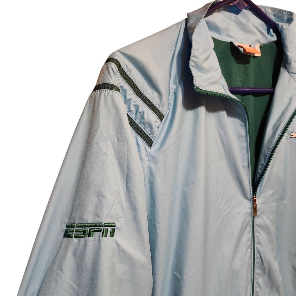 Puma Golf Women’s Medium Kinetic Stretch Jacket Blue Atoll Green Water Resistant - Picture 5 of 10